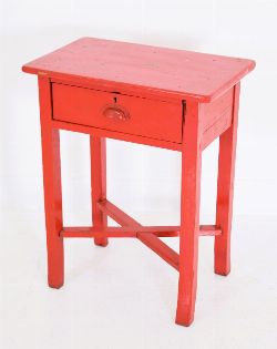 19TH-CENTURY PAINTED PINE SIDE TABLE