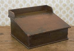 19TH-CENTURY PINE TABLE TOP WRITING SLOPE