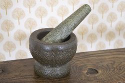 GRANITE MORTAR AND PESTLE