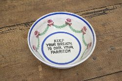 19TH-CENTURY SPONGEWARE PORRIDGE BOWL