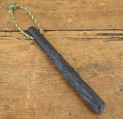 CARVED BOG OAK TRUNCHEON