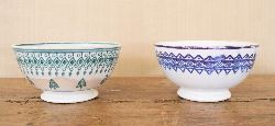 TWO 19TH-CENTURY SPONGEWARE BOWLS
