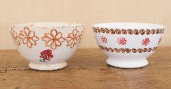 TWO 19TH-CENTURY SPONGEWARE BOWLS