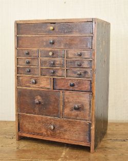 19TH-CENTURY PINE WATCHMAKER'S CABINET
