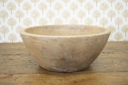 19TH-CENTURY SYCAMORE TREEN BUTTER BOWL