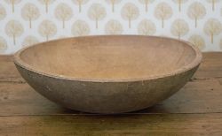 19TH-CENTURY SYCAMORE TREEN BUTTER BOWL