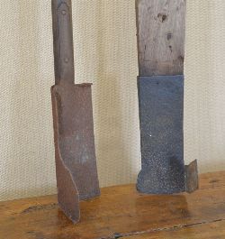 2 19TH-CENTURY TURF CUTTING SLEIGHS
