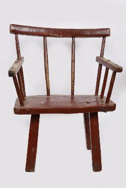 18TH-CENTURY WICKLOW ASH & SYCAMORE HEDGE CHAIR