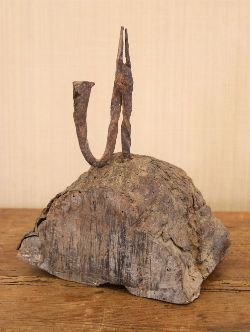 19TH-CENTURY IRON RUSH LIGHT