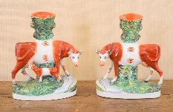 PAIR OF STAFFORDSHIRE GROUPS