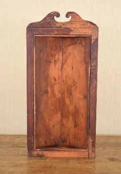19TH-CENTURY PINE WALL-HANGING CORNER CABINET