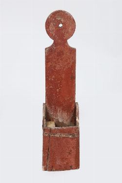 19TH-CENTURY IRISH PINE HANGING CANDLEBOX