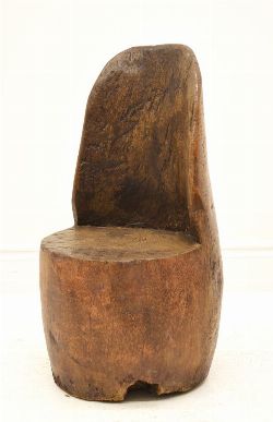 19TH-CENTURY VERNACULAR DUG-OUT CHAIR