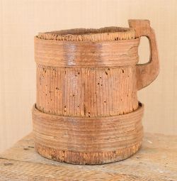 19TH-CENTURY PINE STAVE NOGGIN