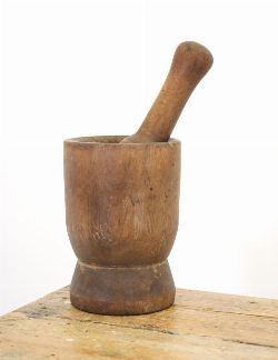 SYCAMORE MORTAR AND PESTLE