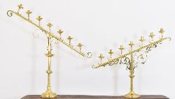 PAIR OF 19TH-CENTURY BRASS CANDELABRA