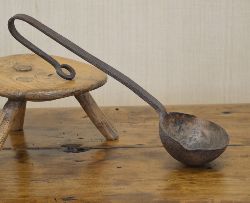 19TH-CENTURY IRON SERVING LADLE