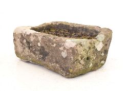 18TH-CENTURY IRISH LIMESTONE ANIMAL DRINKING TROUGH