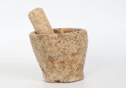 YEW WOOD MORTAR AND PESTLE