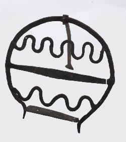 19TH-CENTURY FORGED IRON BREAD HARDENER