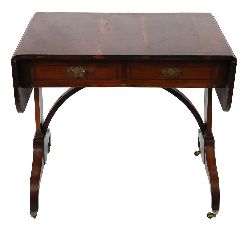 IRISH REGENCY PERIOD YEW WOOD SOFA TABLE