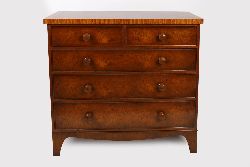 GEORGE III STYLE BURR WALNUT CHEST