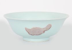 18TH-CENTURY LARGE CHINESE CARP BOWL