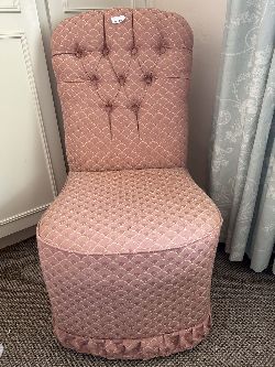 VINTAGE SKIRTED BEDROOM CHAIR