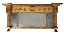 REGENCY PERIOD GILT FRAMED OVERMANTEL MIRROR