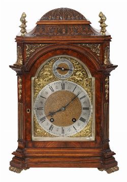FINE LENZKIRCH WALNUT BRACKET CLOCK