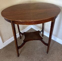 FINE INLAID MAHOGANY SIDE TABLE, EDWARDIAN, EARLY 20TH CENTURY