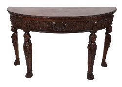 DUBLIN EARLY 20TH-CENTURY MAHOGANY HALL TABLE, ATTRIBUTED TO HICKS, PEMBROKE STREET, DUBLIN