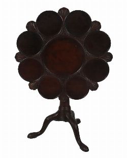 GEORGE III MAHOGANY SNAP TOP TEA TABLE, CIRCA 1790