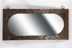 INDUSTRIAL-THEMED STEEL WALL MIRROR