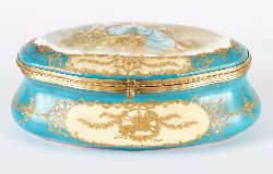 SEVRES GILT-METAL MOUNTED JEWELLERY BOX