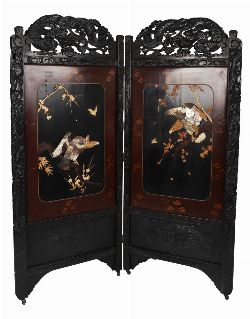 PAIR 19TH-CENTURY JAPANESE SHIBAYAMA LACQUERED PANELS