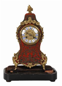 NAPOLEON III STYLE BOULLE MANTEL CLOCK, 19TH CENTURY