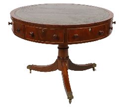 REGENCY MAHOGANY DRUM TABLE