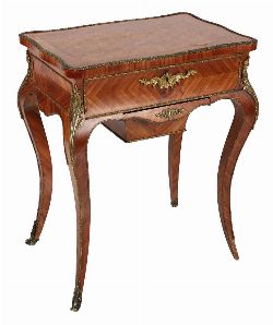 19TH-CENTURY FRENCH KINGWOOD & PARQUETRY VANITY TABLE