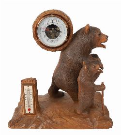 CARVED BLACK FOREST BEAR GROUP
