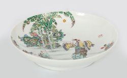 CHINESE FAMILLE VERT SAUCER DISH