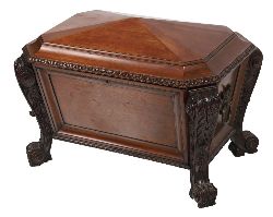 STAMPED HICKS OF DUBLIN MAHOGANY WINE CELLARETTE