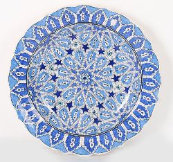 TURKISH IZNIK STYLE CERAMIC CHARGER, LATE 20TH CENTURY