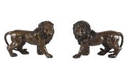 PAIR OF BRONZE SCULPTURES