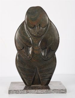 ZIMBABWEAN SHONA SERPENTINE STONE SCULPTURE, LATE 20TH CENTURY