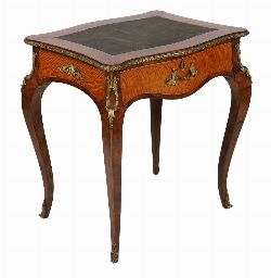 19TH-CENTURY ORMOLU-MOUNTED FRENCH WALNUT & INLAID BUREAU PLAT