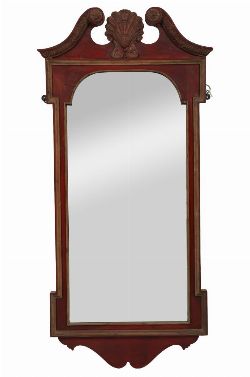 18TH-CENTURY IRISH PROVINCIAL PAINTED PIER MIRROR