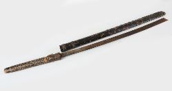 ANTIQUE SWORD AND SCABBARD, POSSIBLY JAPANESE, 19TH CENTURY 