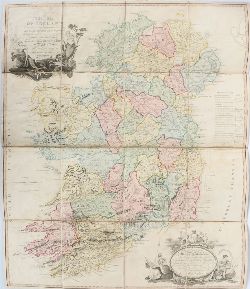 18TH-CENTURY MAP OF IRELAND BY JAMES WALLIS