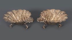 LATE 20TH-CENTURY PAIR OF SILVER BONBON DISHES